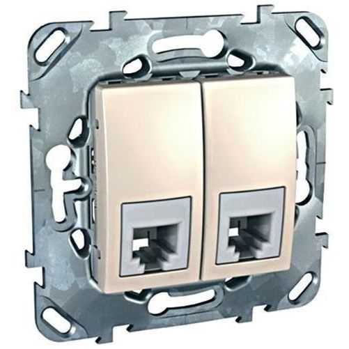 Розетка ТЛФ 2-ая SE Unica Беж 4 контакта MGU5.9090.25ZD