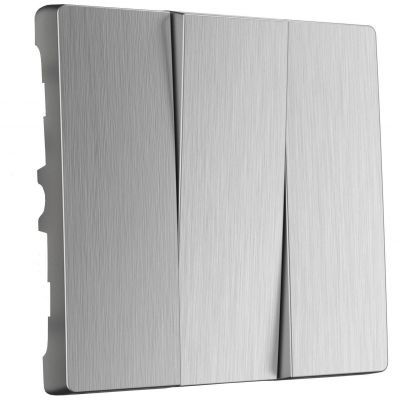 Клавиши для выключателя 3-клавишного Werkel W1139009 серебро рифленый (WL09-SW-3G-CP)
