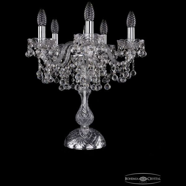 Настольная лампа Bohemia Ivele Crystal 1409L/5/141-47/Ni