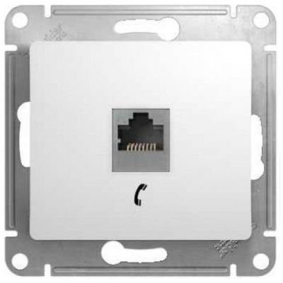 Розетка телефонная SE Glossa Бел RJ11 GSL000181T