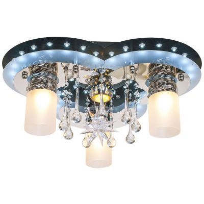 Потолочный светильник ЭкономСвет 8255/3+1BK+CR RC WT LED