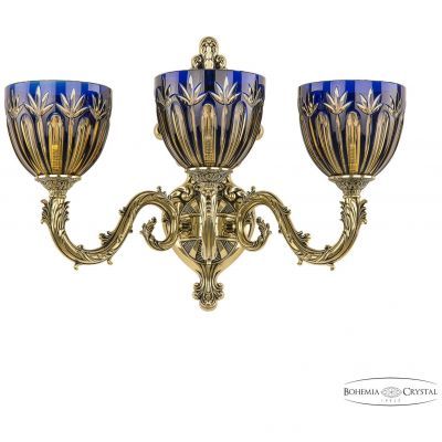 Бра бронзовые 7101B15/3/210 GB P1 U Amber-Blue/H-1I Bohemia Ivele Crystal