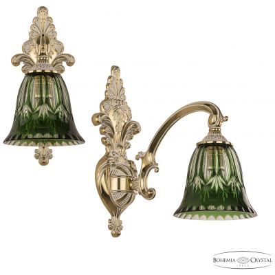 Бра бронзовые 7209B14/1/175 GW P2 D Clear-Green/H-1i Bohemia Ivele Crystal