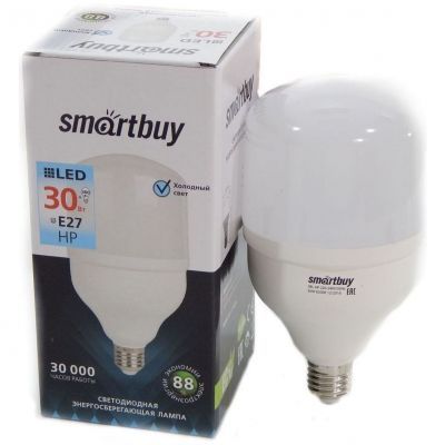 Лампа светодиодная 30W E27 6500K Smartbuy SBL-HP-30-65K-E27