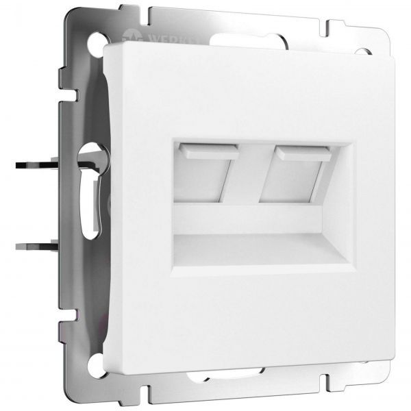 Розетка двойная Ethernet RJ-45 (белый матовый) W1181161 Werkel
