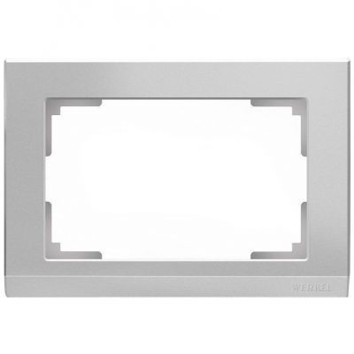 Рамка для двойной розетки Werkel W0081806 серебряный (WL04-Frame-01-DBL)