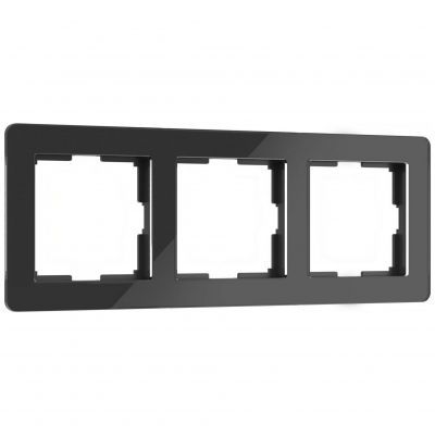 Рамка на 3 поста Acrylic черный Werkel W0032708