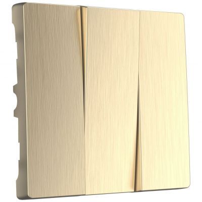 Клавиши для выключателя 3-клавишного Werkel W1139010 шампань рифленый (WL10-SW-3G-CP)