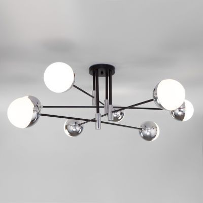 Умная потолочная люстра в стиле лофт Eurosvet 70129/8 хром Smart