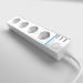 Розеточный блок 4-х местный + 3 USB Werkel W6514901 белый (WL20-04-03)