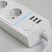 Розеточный блок 4-х местный + 3 USB Werkel W6514901 белый (WL20-04-03)