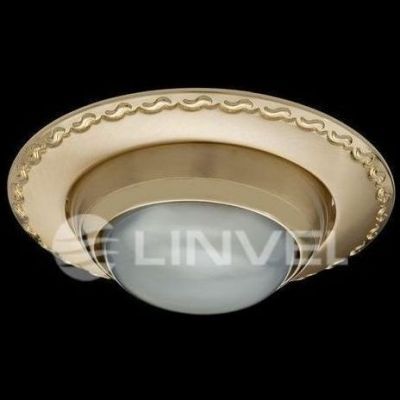 Светильник встраиваемый Linvel 125 R-39 E14 (SG/G) мат.зол/золото