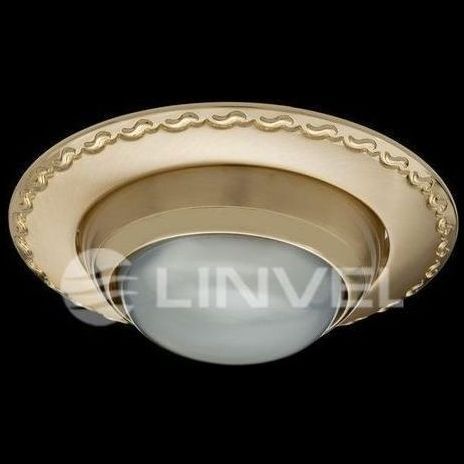 Светильник встраиваемый Linvel 125 R-39 E14 (SG/G) мат.зол/золото