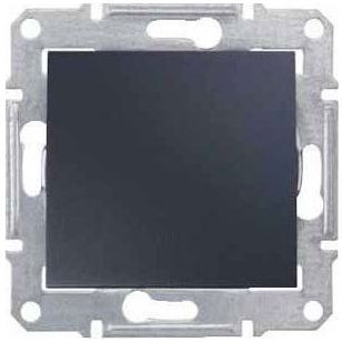 Переключатель 2-клавишный Schneider Electric Sedna Графит 10A, 250В (сх.6+6)