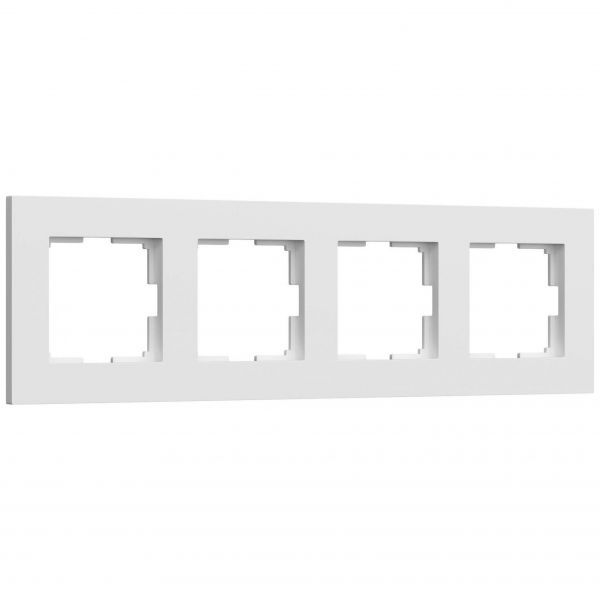 Рамка на 4 поста Slab (белый матовый) W0042961 Werkel