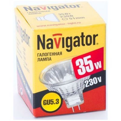 Лампа галогенная Navigator 94 205 JCDR 35W G5.3 230V 2000h