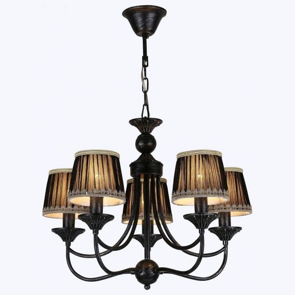 Люстра Linvel LV 9159/5 Роберто Черный E14 40W