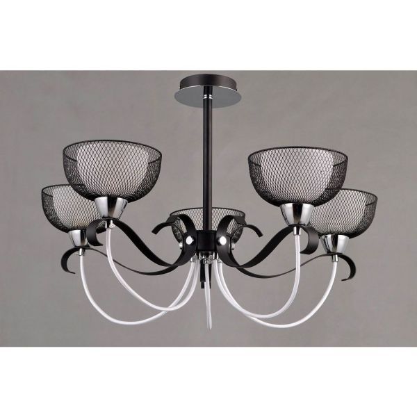 Люстра Linvel LV 9224/5 Ямуна Хром/черный E14 40W