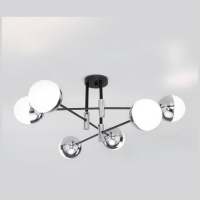 Умная потолочная люстра в стиле лофт Eurosvet 70129/6 хром Smart