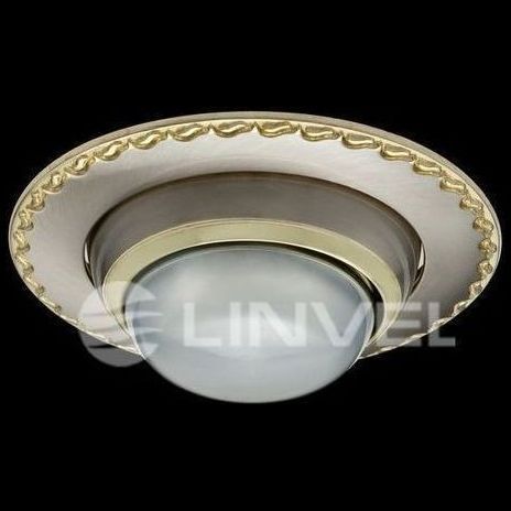Светильник встраиваемый Linvel 125 R-50 E14 (NM/G) титан/золото