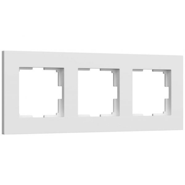 Рамка на 3 поста Slab (белый матовый) W0032961 Werkel
