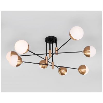 Умная потолочная люстра в стиле лофт Eurosvet 70129/8 латунь Smart