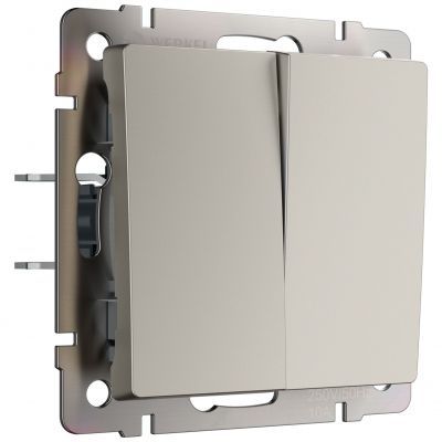 Перекрестный выключатель двухклавишный (дымчатый) W1223004 Werkel