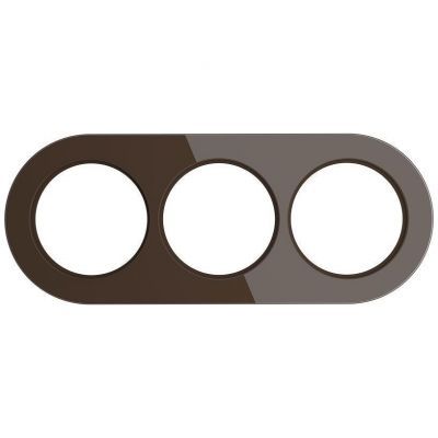 Рамка из стекла на 3 поста Werkel W0035114 коричневый (WL21-frame-03)