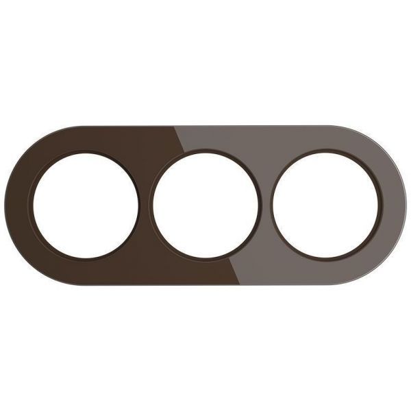 Рамка из стекла на 3 поста Werkel W0035114 коричневый (WL21-frame-03)