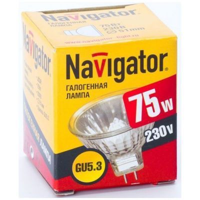 Лампа галогенная Navigator 94 207 JCDR 75W G5.3 230V 2000h