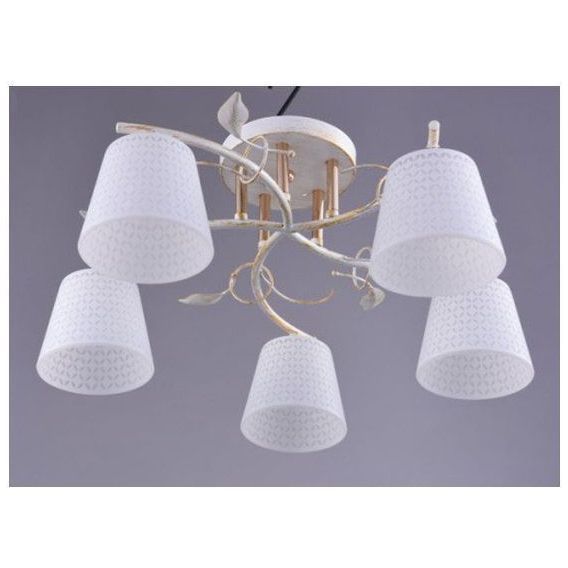 Люстра Linvel LV 10009/5 Лулу Белое золото/золото E27 40W