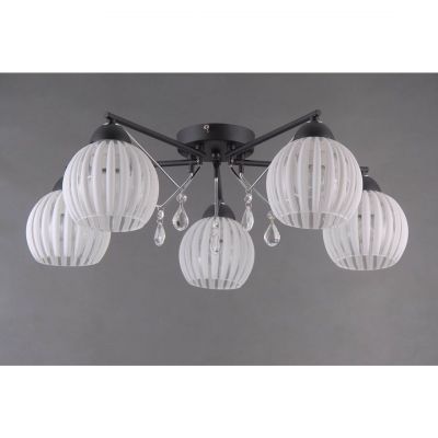 Люстра Linvel LV 9225/5 Катунь Черный/хром E27 40W