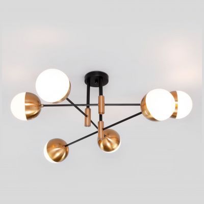 Умная потолочная люстра в стиле лофт Eurosvet 70129/6 латунь Smart