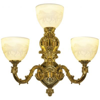 Бра бронзовые 7101B16P/2+1/210 G P1 U Horse Bohemia Ivele Crystal