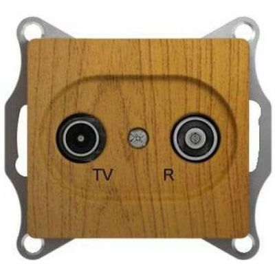Розетка оконечная SE Glossa Дерево Дуб TV-R 1DB GSL000594