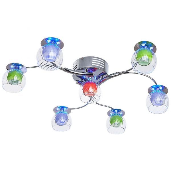 Люстра галогенная ЭкономСвет 7794/7CR RC MIXLED