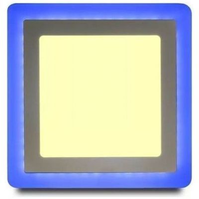 Встраиваемый  светодиодный светильник 13W 3000K с синим контуром Smartbuy SBLSq-DLB-13-3K-B