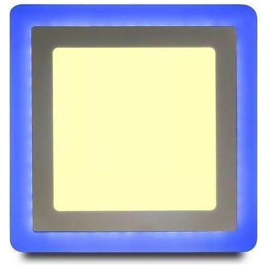 Встраиваемый  светодиодный светильник 13W 3000K с синим контуром Smartbuy SBLSq-DLB-13-3K-B