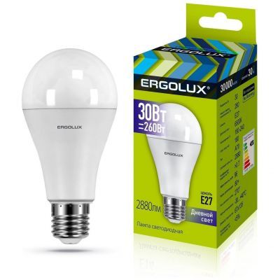 Светодиодная лампа Ergolux LED-A70-30W-E27-6K